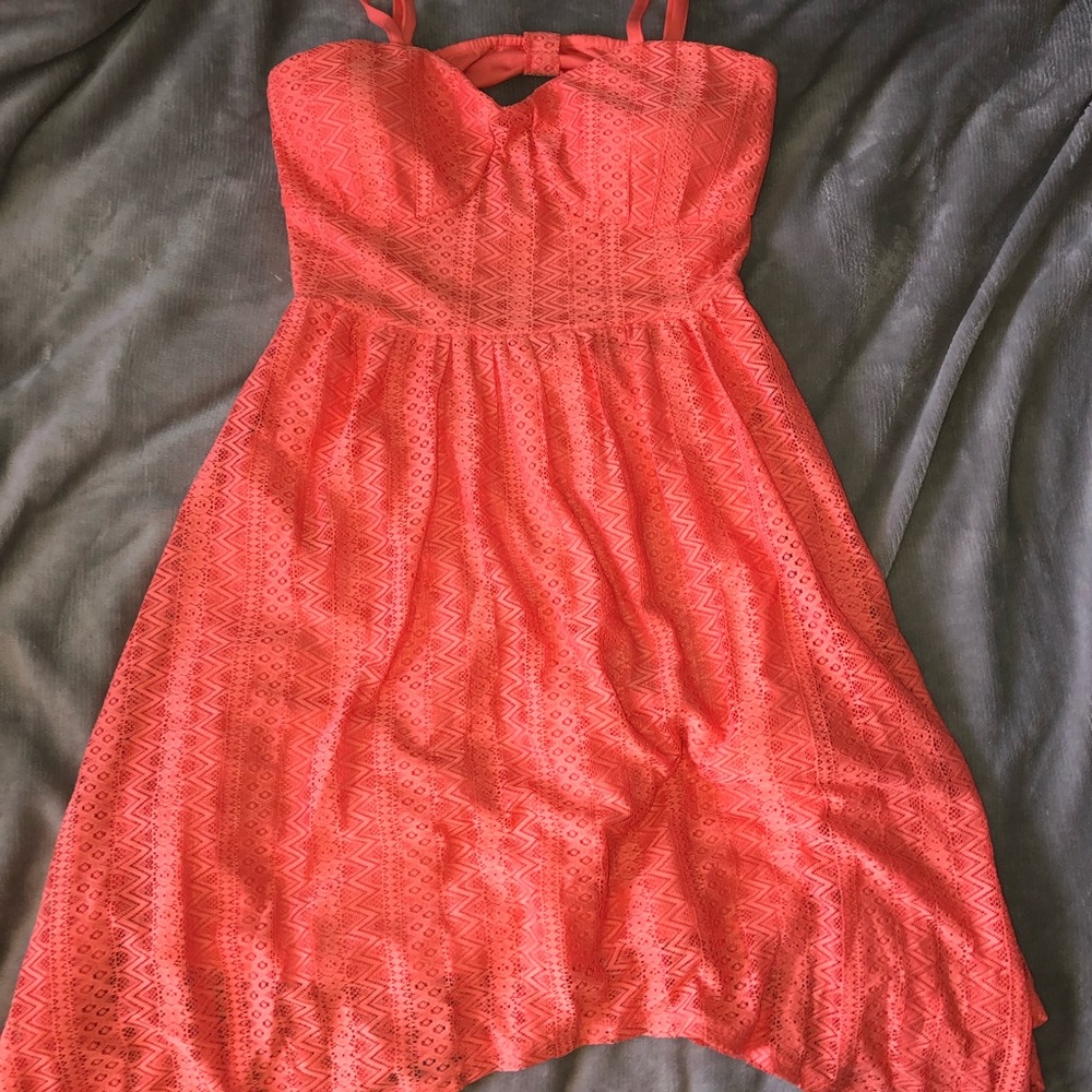 Pink/ Orange-ish Dress with open back!
